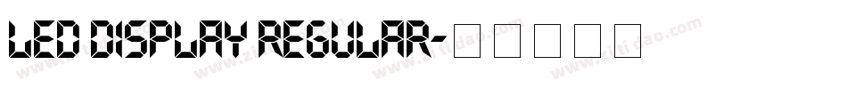LED Display Regular字体转换